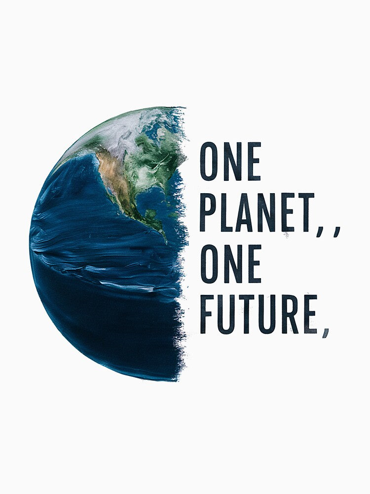 One Planet, One Future Earth Conservation T-Shirt by AsCreationss