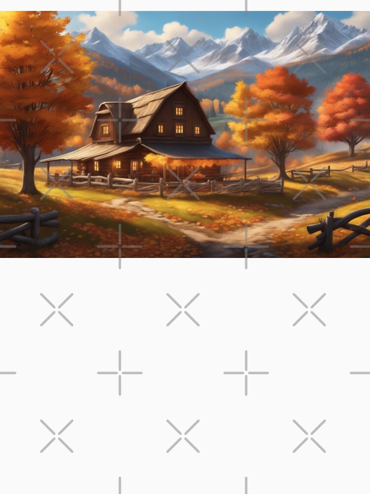 Cozy Autumn Farm In The Mountains by HOMEDESIGNPRINT