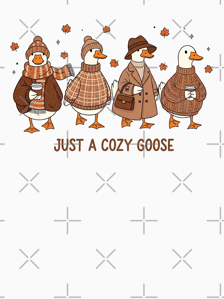 Just A Cozy Goose, Autumn Goose, Just a Cozy Goose Shirt, Fall Goose Sweatshirt, Pumpkin Spice Coffee Lover Shirt, Cozy Fall Vibes T-Shirt, Cute Autumn Goose Tee Goose Fall Tee by DekoDesignsHub