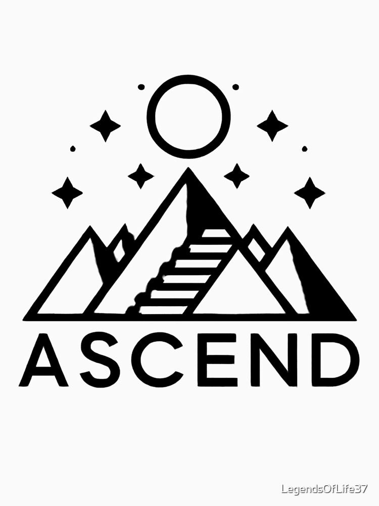 ASCEND: Minimalist Mountain Steps Logo by LegendsOfLife37