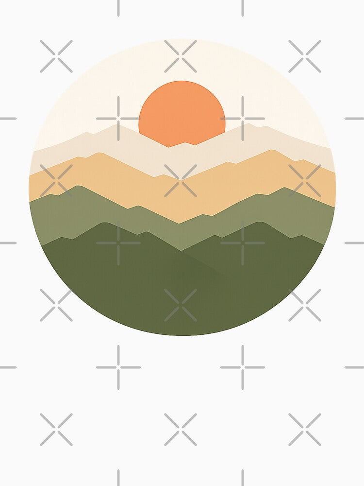 Mountain Sunrise Hiking Badge by Fernova