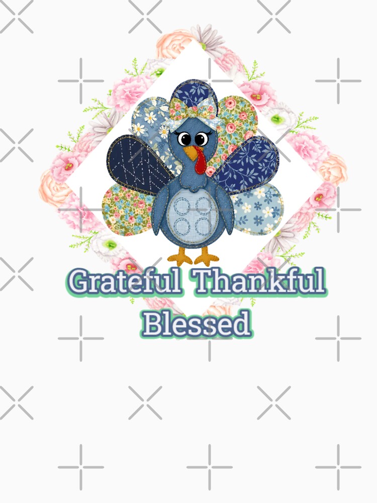 Denim Floral Turkey by Kitty Quinn Of Wonder Design's