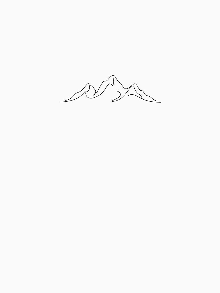 Continuous Line Mountain Range - Minimalist One Line Art by MCUL