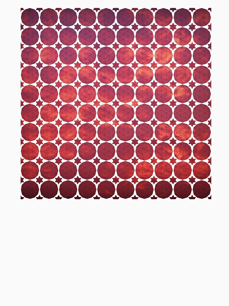 Red Sky Icosahedron&Dodecahedron Mosaic by createVisions
