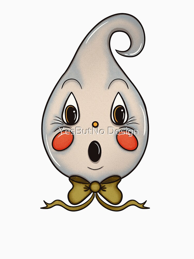 Vintage Halloween Ghost by YesButNo Design