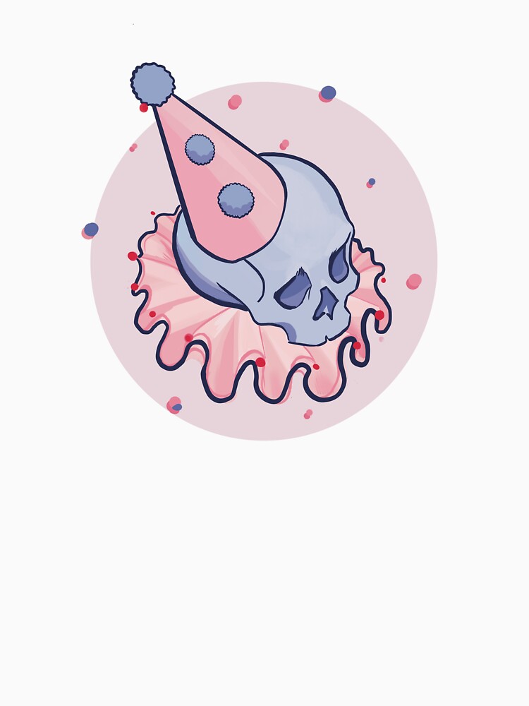 Pastel Goth Clown Skull by mmclArt