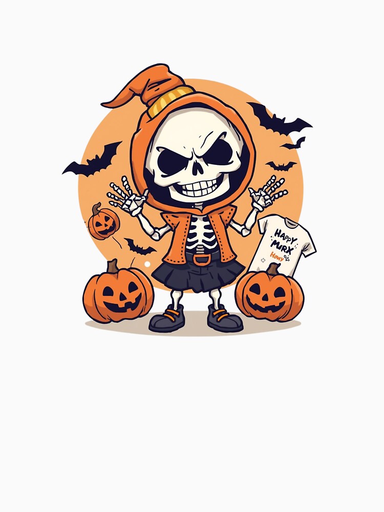 Cute Skeleton in Halloween Costume by Vectorfever