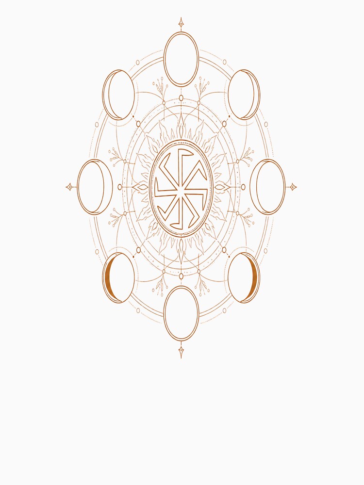 Moon Kolowrot Mandala — Slavic Folk Lunar Sacred Geometry by kolowrotmoon