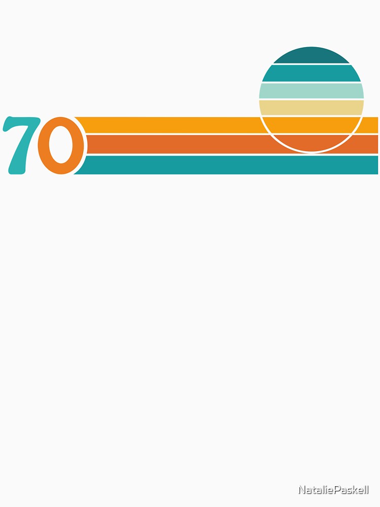 Retro Sunset + Stripes 70 by NataliePaskell