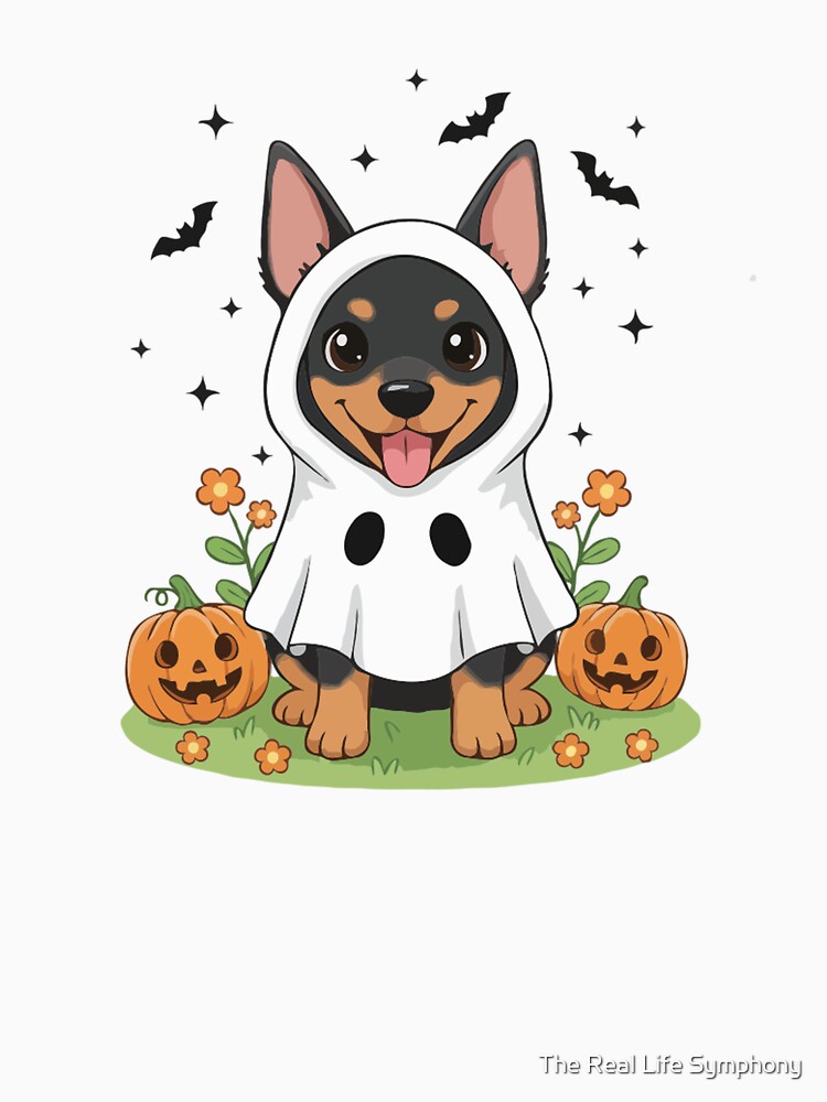 German Pinscher Puppy Ghost – Cute Halloween Dog Costume by The Real Life Symphony