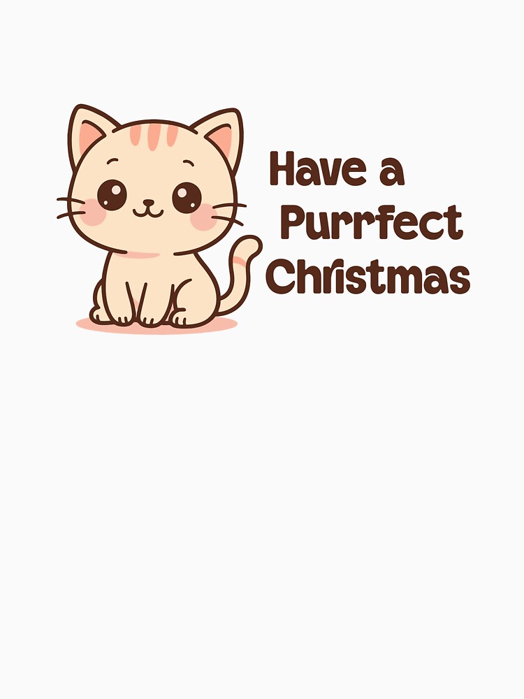 Have a Purrfect Christmas Cat T-Shirt Design by DavidTeeStudio