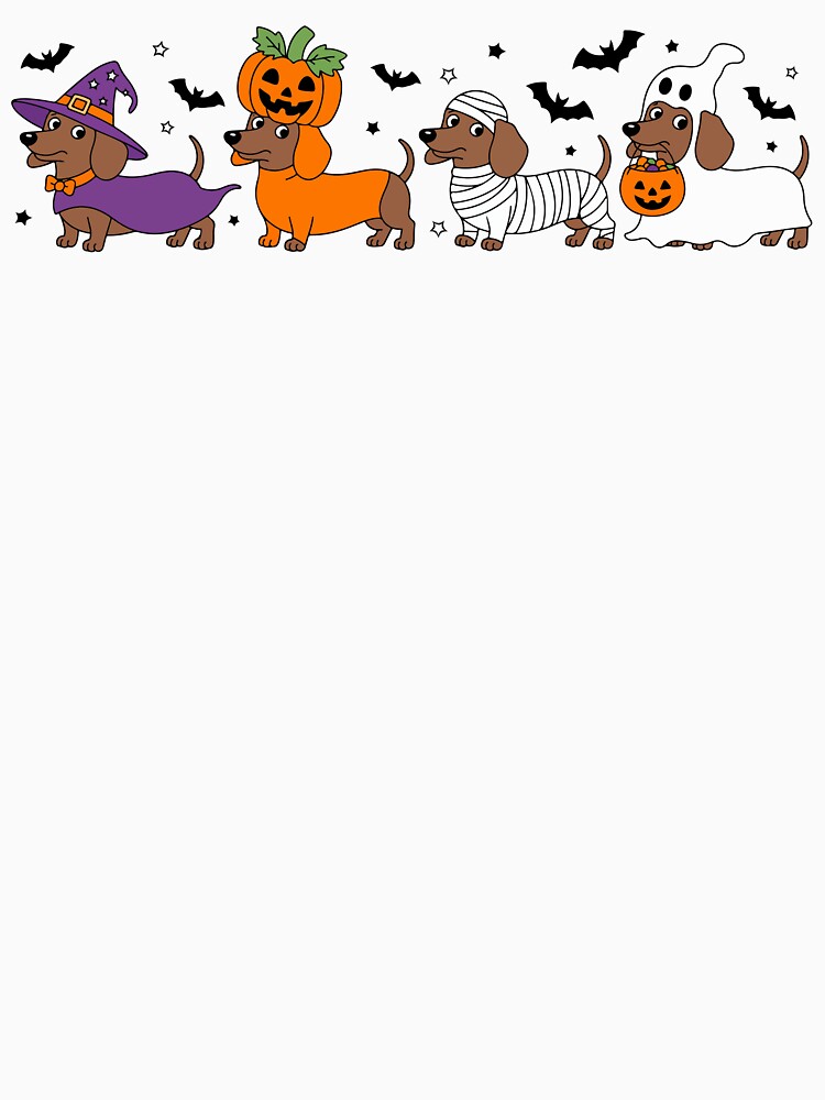 Halloween Dachshund Parade – Cute Spooky Wiener Dog Design ?? by UmazDesigns