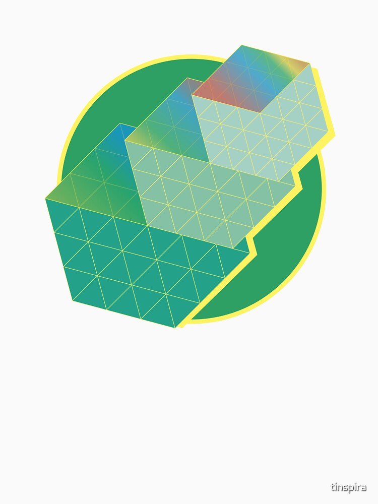 Green Ascending Cubes by tinspira