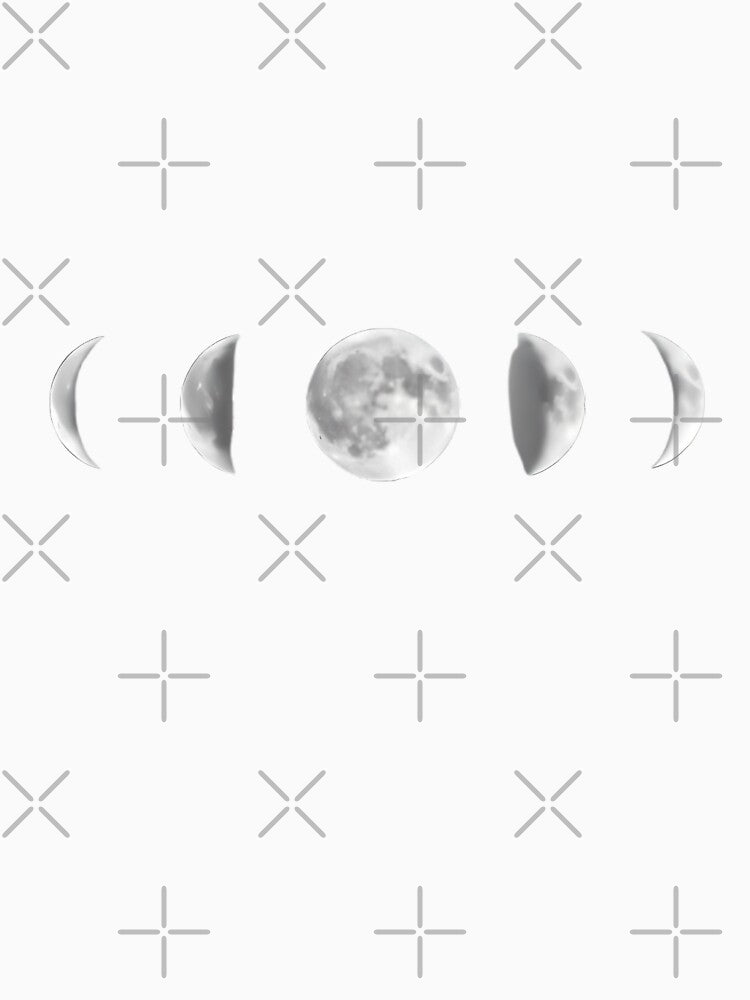 Moon Phases Row - Celestial Lunar Calendar Art by pumsquare