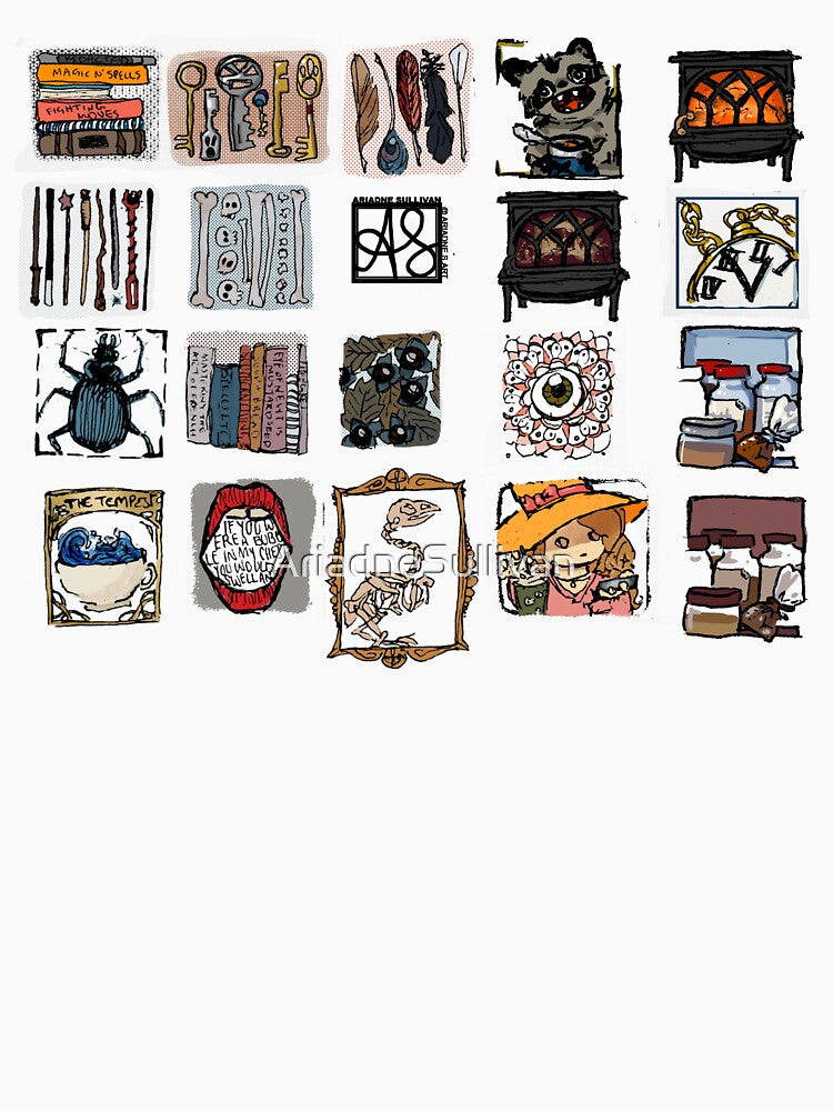 Transparent Inktober stickersheet by AriadneSullivan
