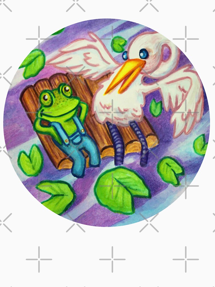 Frog and Crane Drifting along the Bayou (September) by marsunicornio