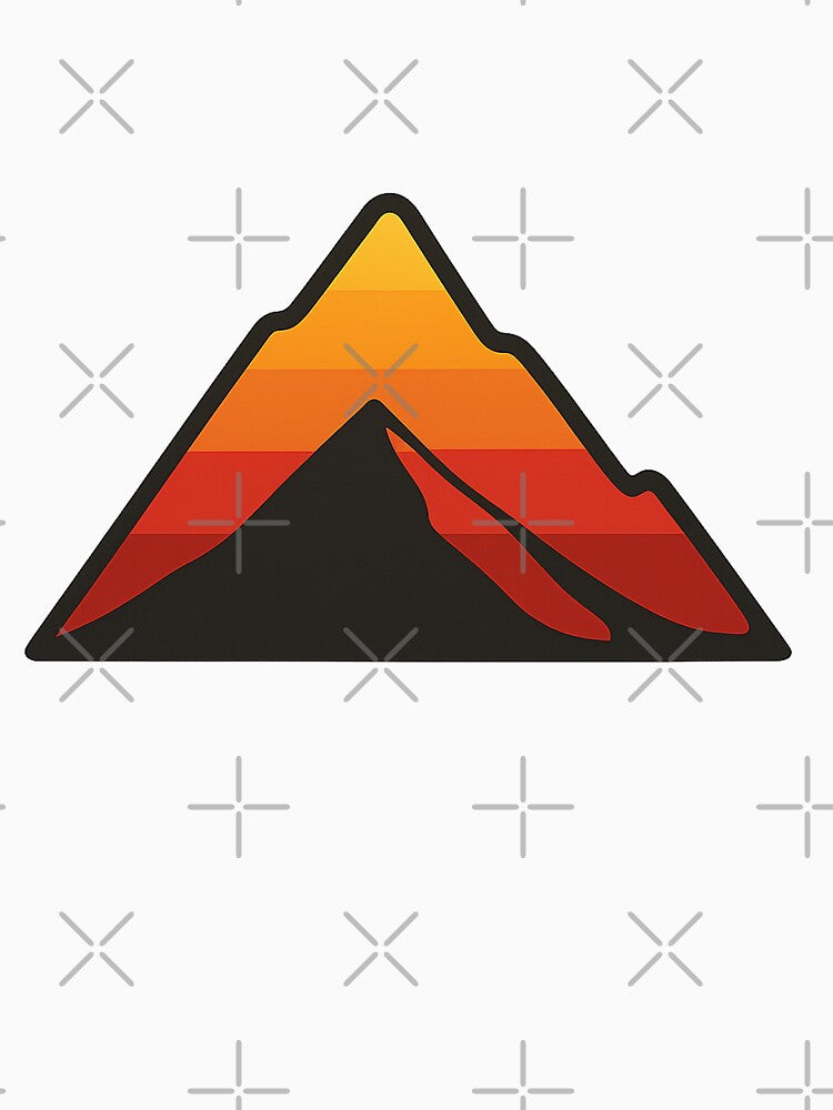 Sunset Mountain Silhouette by Nuvijo