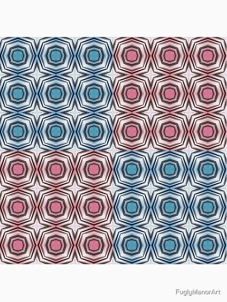 Red and Blue Hex by FuglyManorArt