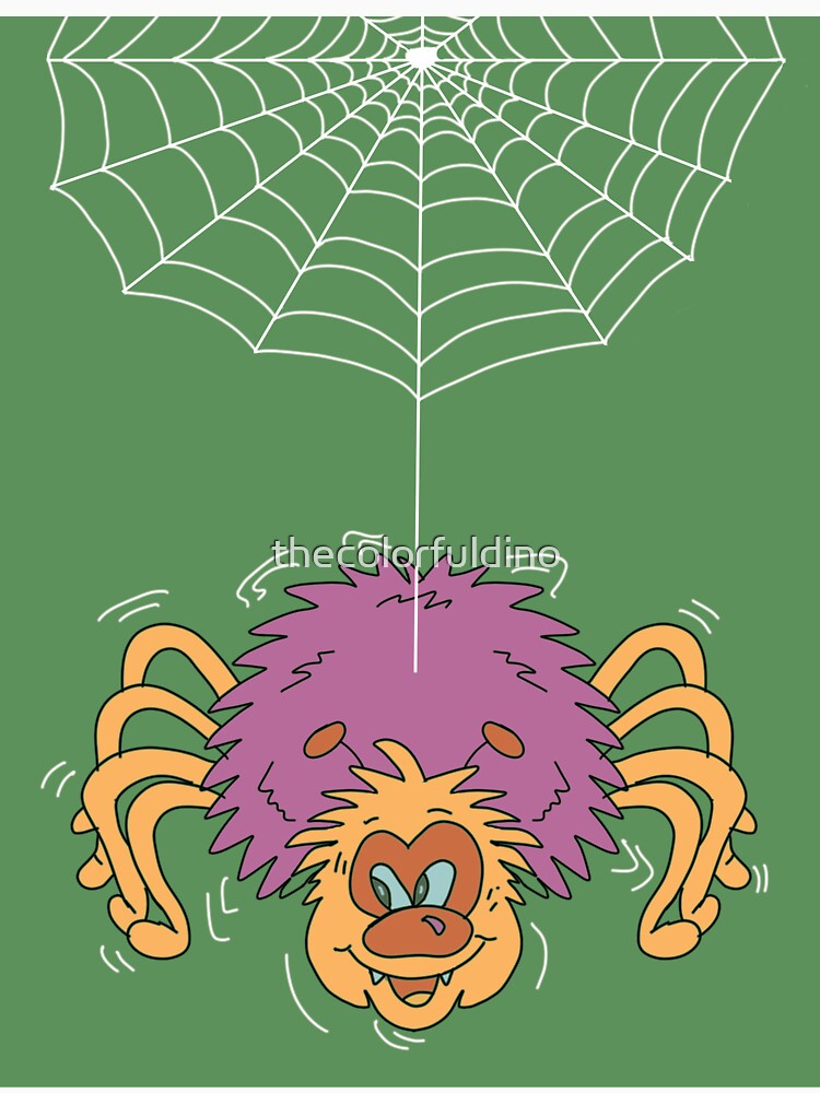 Purple Spider | Retro Halloween by thecolorfuldino