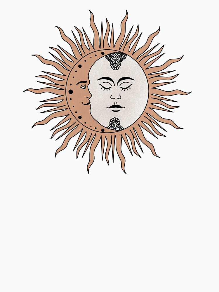 Boho Moon and Sun by KatieLibArt