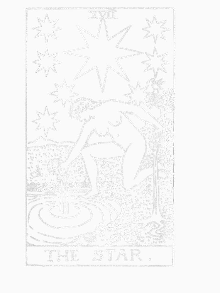 The Star Tarot Card XVII T-Shirt Vintage Design T-Shirt by BlomUlbrich
