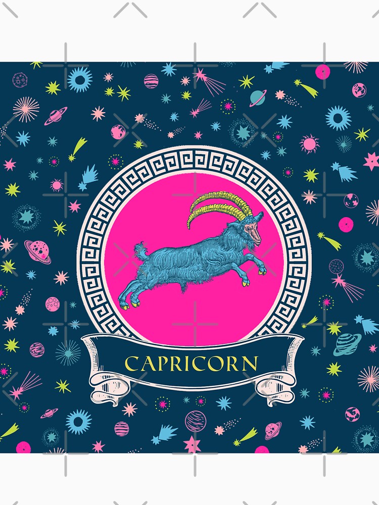 Capricorn Star Sign Celestial Art by PrintyBazaar