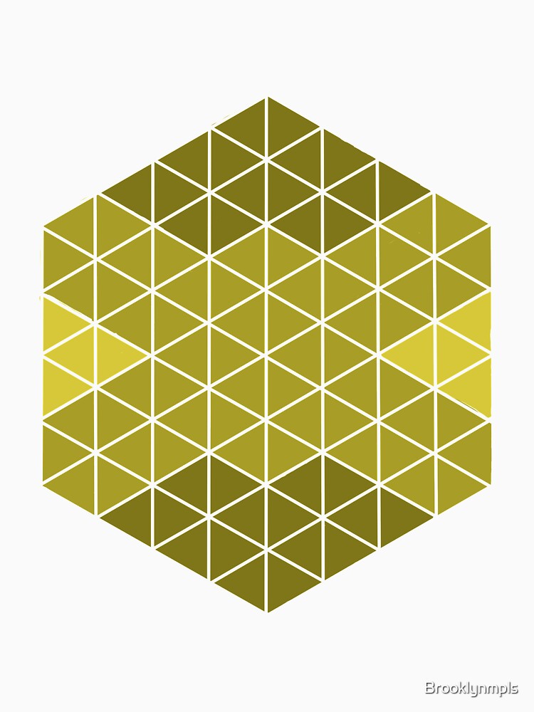Yellow Abstract Triangle Sacred Geometry by Brooklynmpls