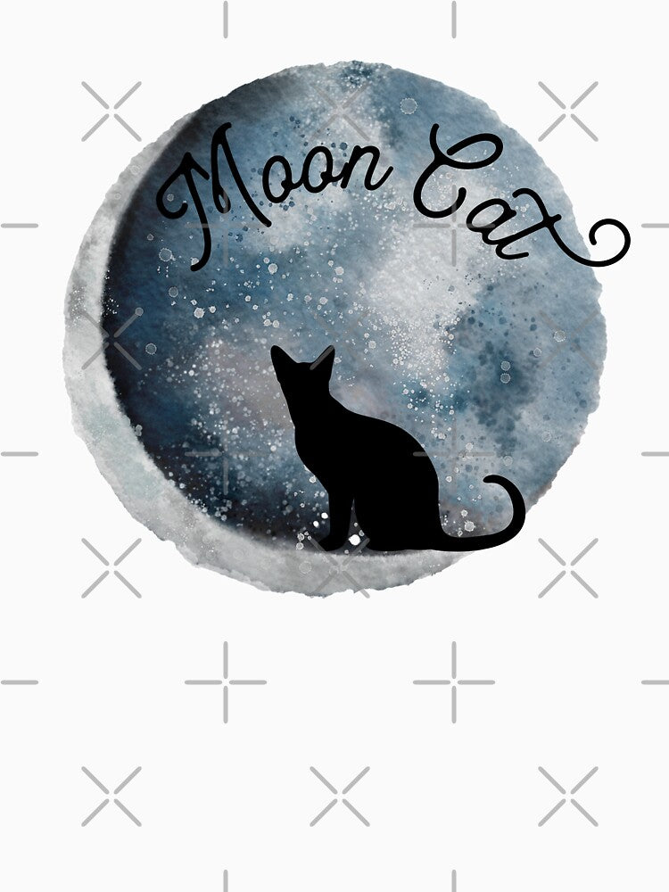 Moon Cat - Black cat sat on the moon by tinytiger77
