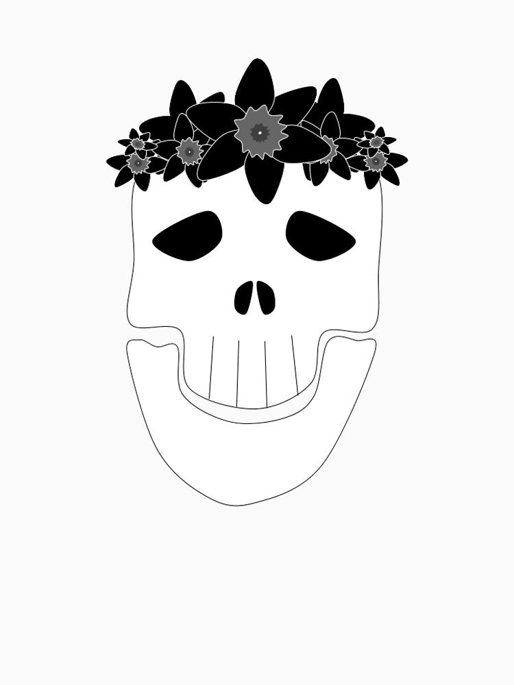 SKULL - Crown of Black Daffodils by CoraDaffodil