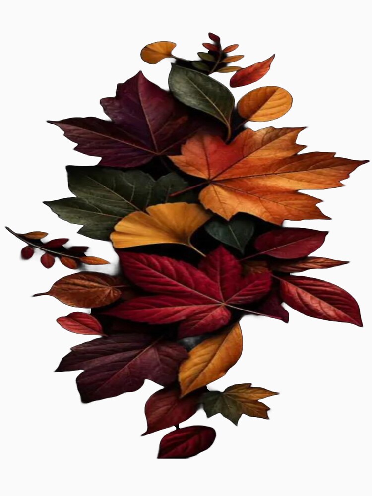 The Poetry of Falling Leaves: Autumn Leaf Bouquet - Botanical Arrangement Maple & Ginkgo by RAYBIL