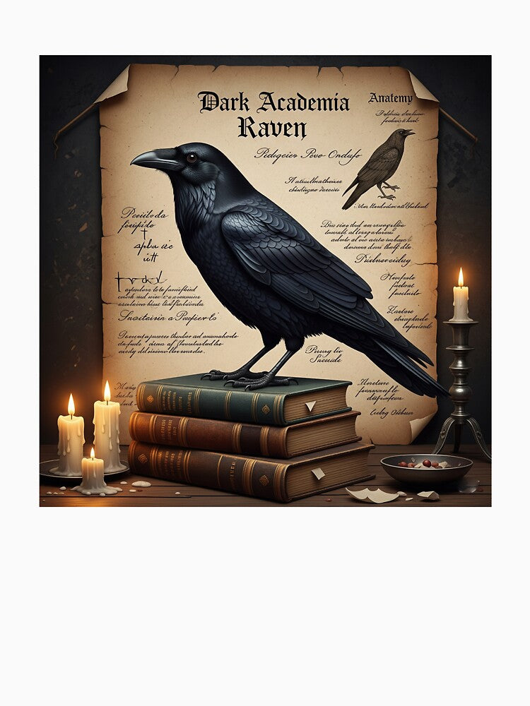 Dark Academia Raven by MintedMinds