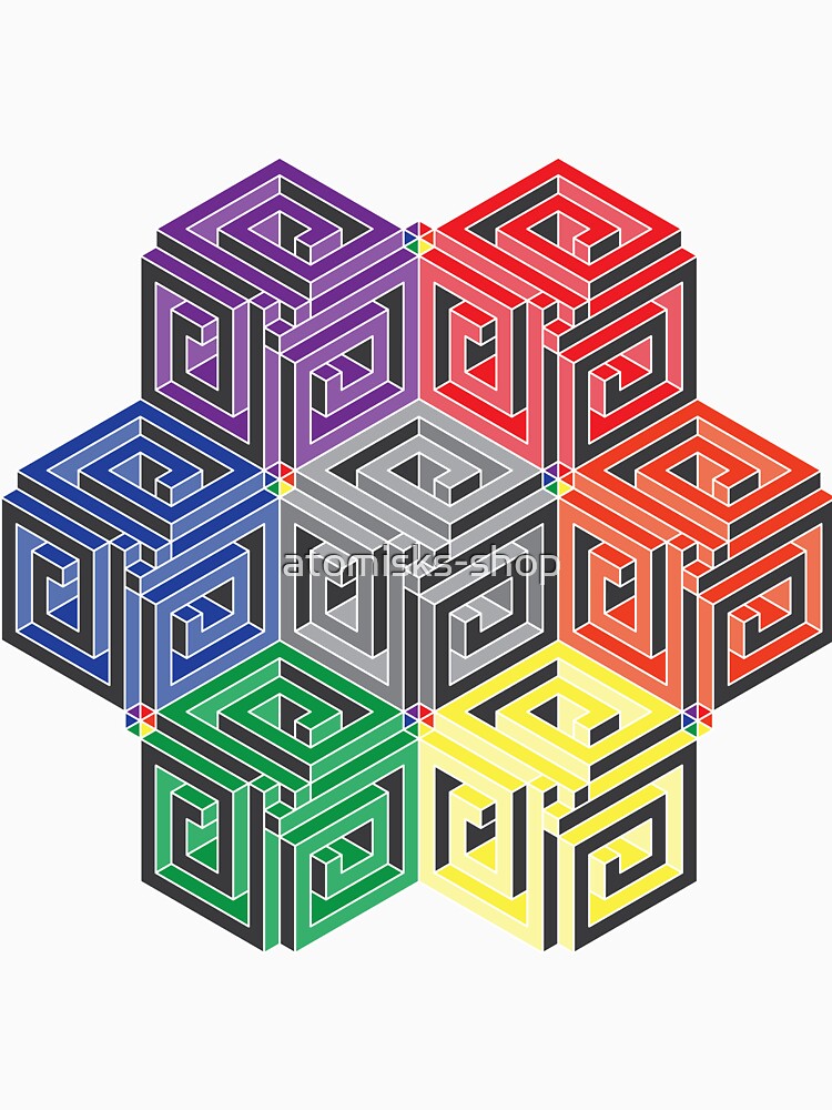 fibocube tesseract by atomisks-shop