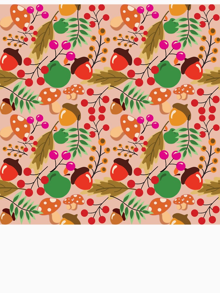 Cute Autumn Seamless Pattern with Seasonal Elements by PowerAntShop