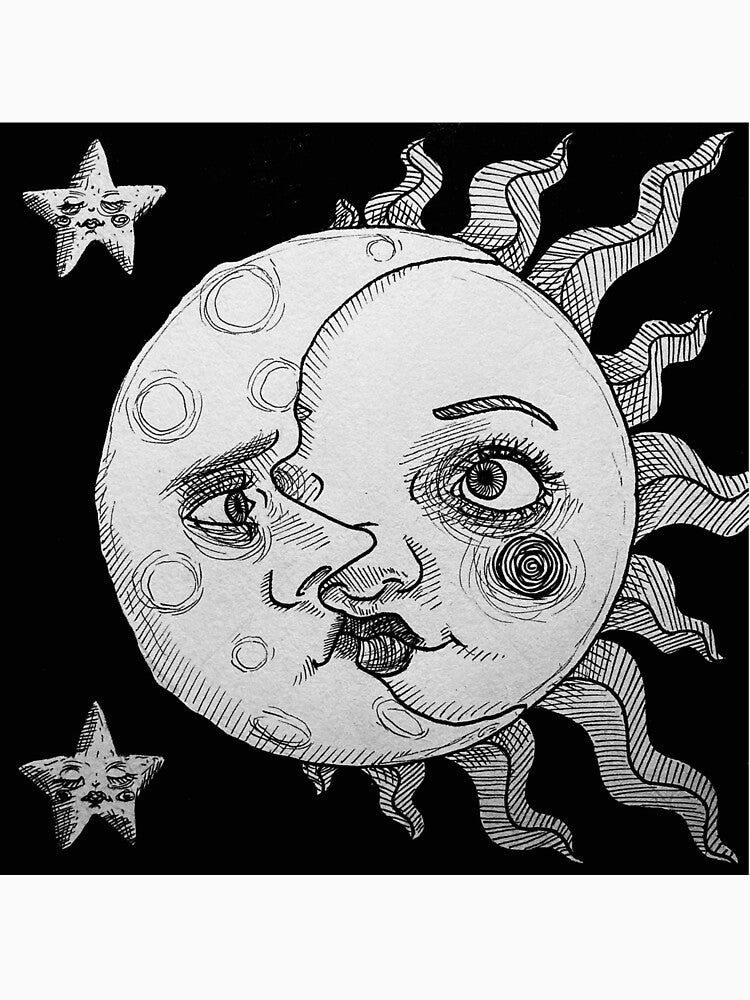 celestial handdrawn lineart by artwitheliserb