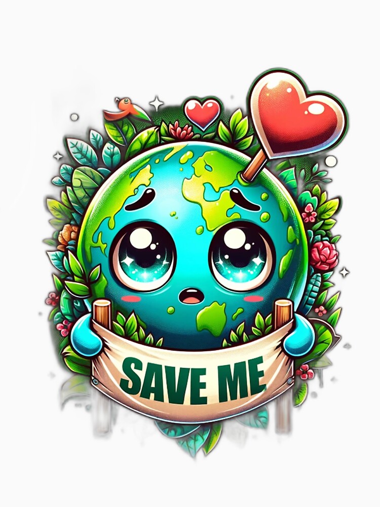 Earth's Plea: Eco-Awareness Tee by BlueGoldArt