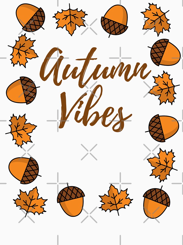 Autumn Vibes Fall Leaves Hazelnut Pattern Design by up4tee