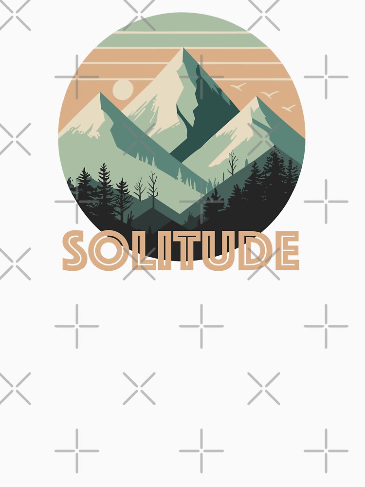 Vintage Solitude Mountain Peak - Retro Pine Forest Sunset by Living-Present
