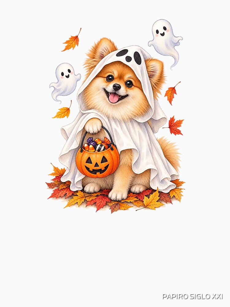 Pomeranian Ghost Costume | Cute Halloween Dog by PAPIRO SIGLO XXI