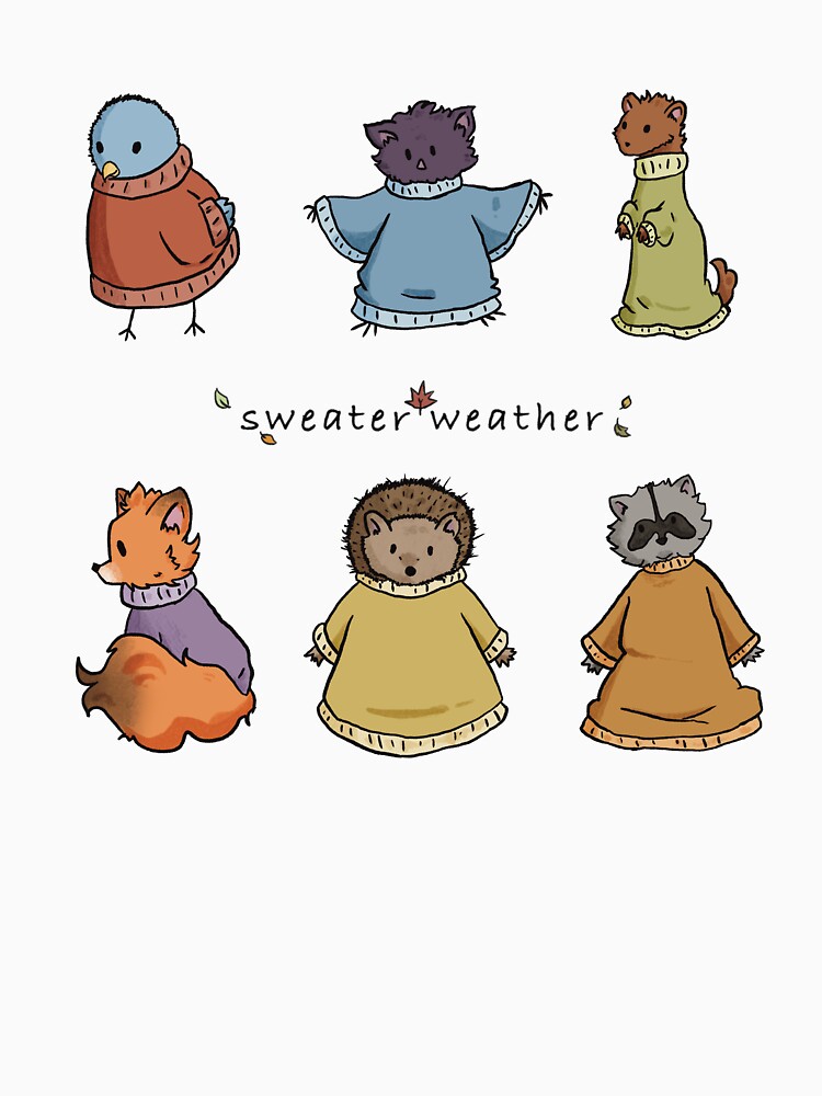 Forest Critters in Sweaters by aquastarcove