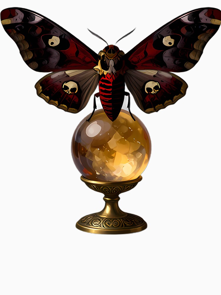 Gothic Deaths Head Hawkmoth Amber Orb by IllumeInk