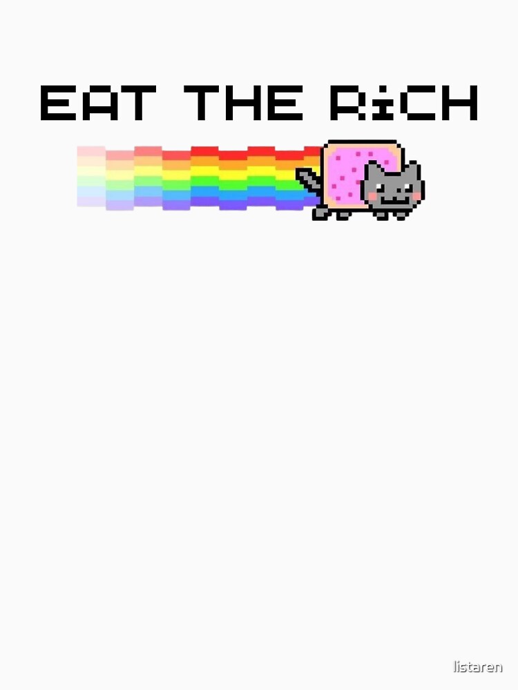 eat the rich retro print by listaren
