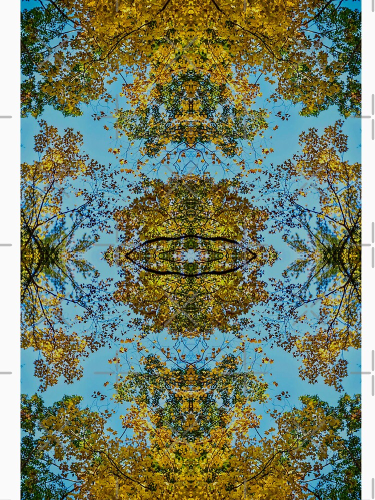Psychedelic Sacred Geometry Autumn Leaves – Visionary Nature Symmetry by aadventures