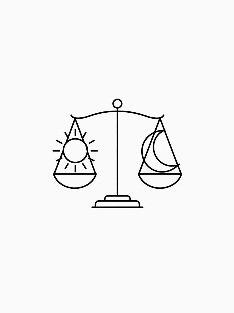 Celestial Balance Scale Illustration by Milipino