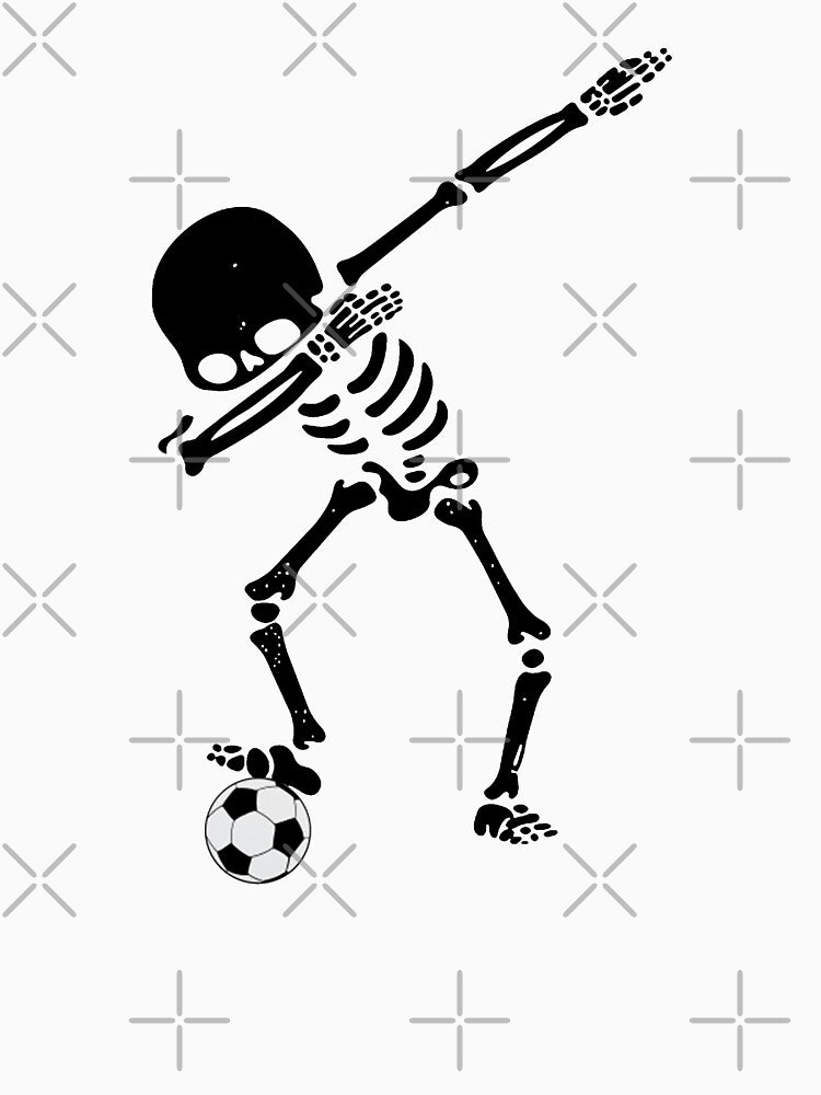 Halloween skeleton playing football by samer11