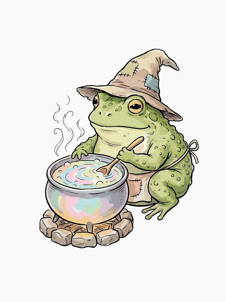Whimsigoth Art: Grumpy Toad's Spell by bapupa