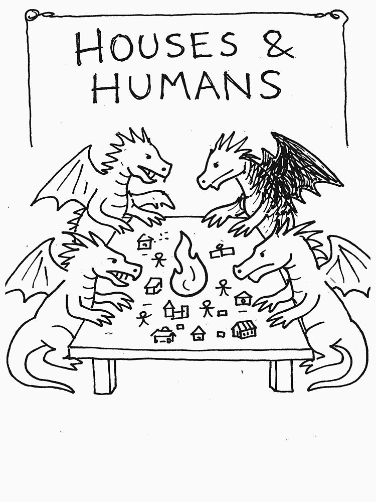 Retro Houses and Humans, dungeons and dragons by RandyHaskins