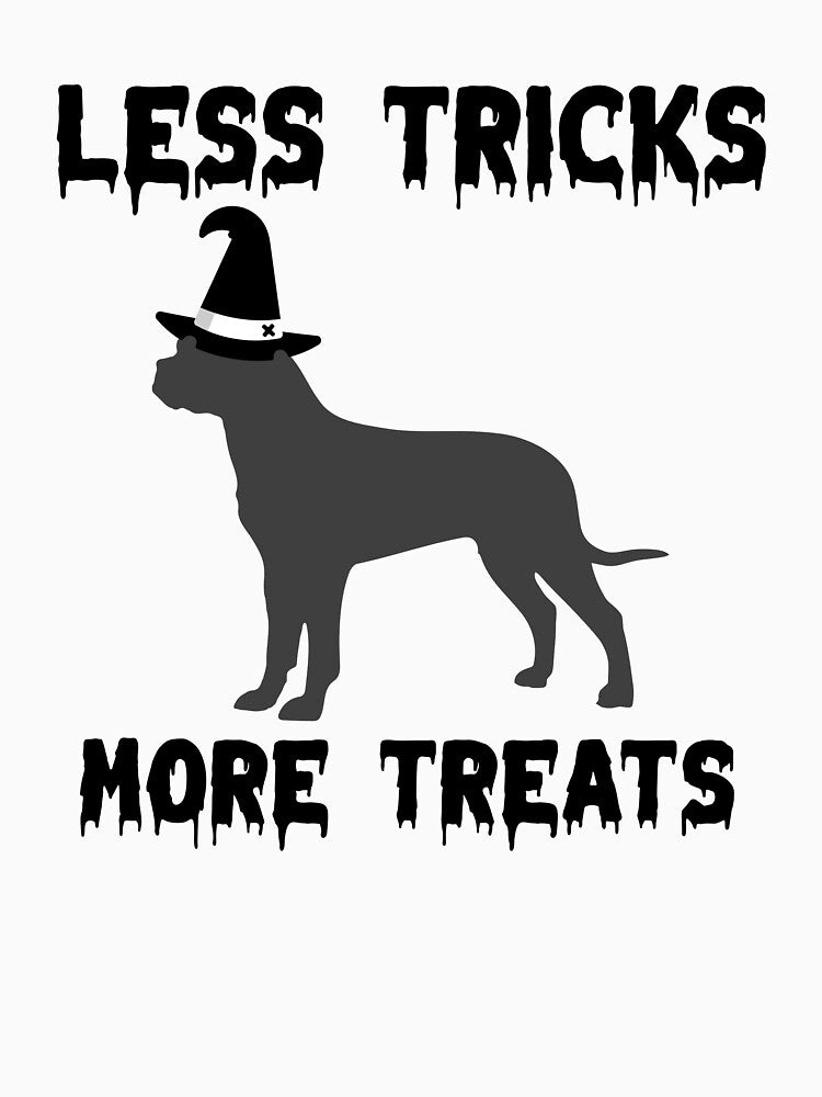 Less Tricks More Treats  – Bullmastiff Cute Halloween Dog by Hintotees