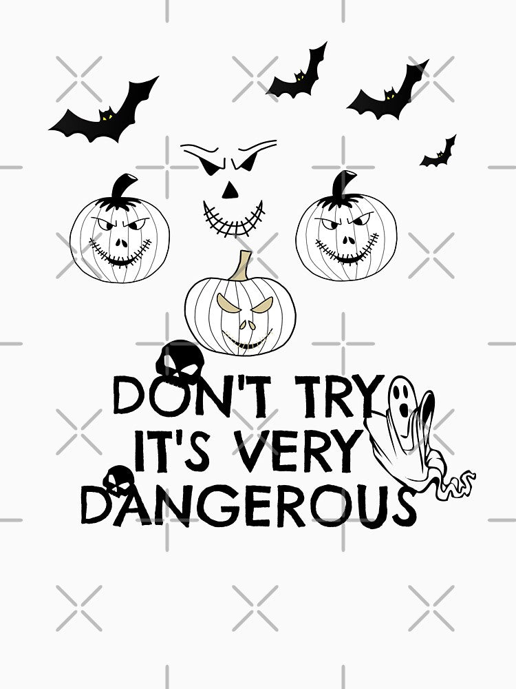 Don't try it's very dangerous shirt pumpkin halloween costume, Pumpkin halloween stickers, Stickers Halloween ideas, scary stickers, October 31, 2022 by ZiZoZinAA