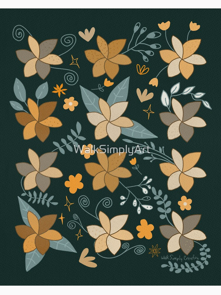 Folksy Wildflowers by WalkSimplyArt