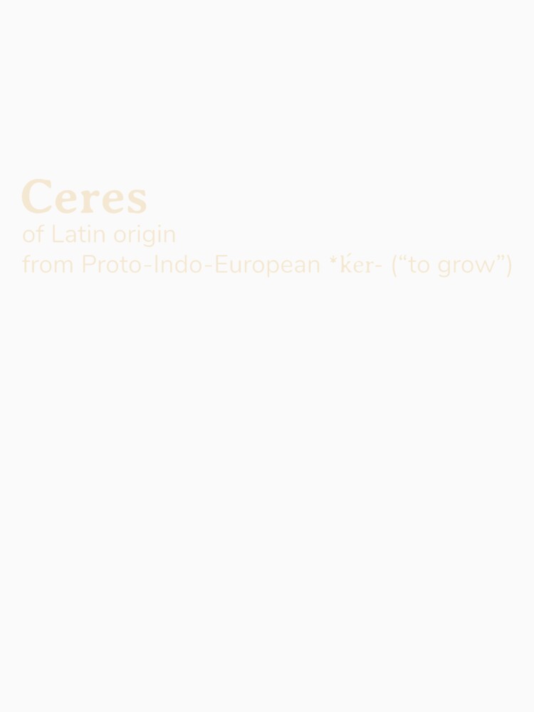 Ceres name etymology by YourNameStory